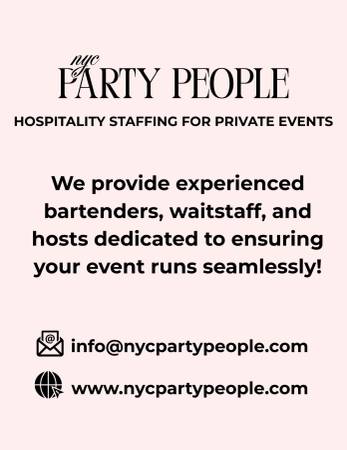 Hospitality Staff for Events & Parties! Bartenders, Servers, Waitstaff 1