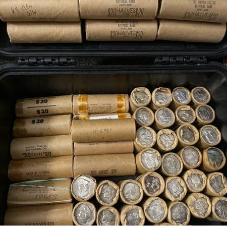 Paying Min $400/roll BU 1964 Kennedy & Franklin Half Dollars 1