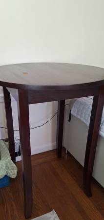 Wood bar table - $50 (san mateo)63471459459587122
