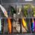 Fishing Tackle Box with Pole Sock and 10 NEW Fish Hooks Lures combo 4 thumbnail