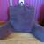 Reading Pillow Back Rest with arms, dark brown 1 thumbnail