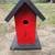 Handmade Birdhouse chapel-style small entry hole for wrens/chickadees 1 thumbnail