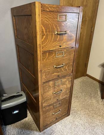 Tiger Oak Filing cabinet 1