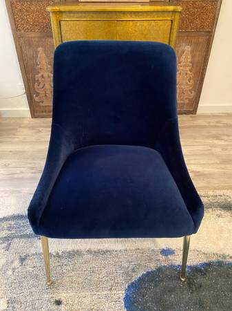 (2) Anthropologie ‘Lena Elowen’ velvet chairs Originally $500 each! 1