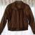 Like New. Mens.. Adventure Bound Brown Leather Bomber Jacket size M 1 thumbnail