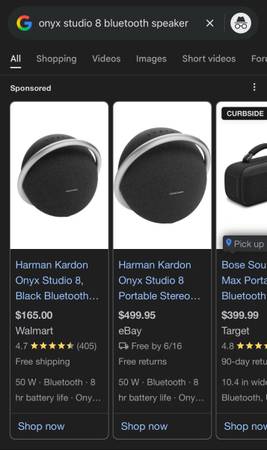 Onyx Studio 8 altavoz bluetooth - $120 (Shasta Lake)62973884131843123