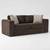 Brown Sofa & Ottoman w/ Pillows Removable Covers 3 thumbnail