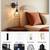 Black Hollow Wireless Battery Operated Wall Sconces Set of 2, 8000mAh Rechargeab 2 thumbnail