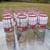 Set of 12 Coca Cola Frosted Stained Glass Glasses, Tiffany Style 2 thumbnail