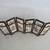 Asian Mini Tabletop 6 Panel Ceramic Folding Divider 2 Sided Flowers 9 thumbnail