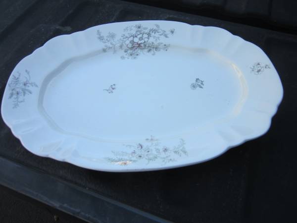Vintage John Edwards Porcelain Turkey / Ham Platter Dish 1