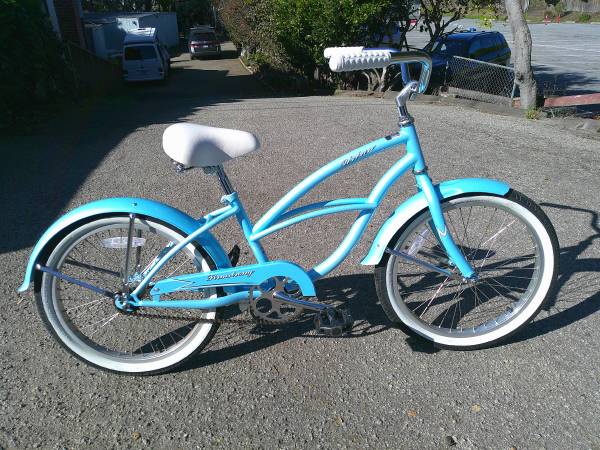 2024 Kids Girl's Beach Single Speed Beach Cruiser. 1