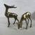 Stag & Doe Pair Vintage Mid Century Solid Brass Statue Figurines 1 thumbnail