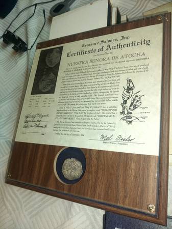 Nueata senora de atocha shipwreck coin 1