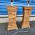 pair (2) woven rattan straw bamboo desk table LAMPS lamp seagrass 2 thumbnail