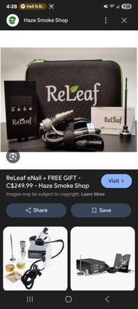 Releaf electric E-NAIL and glass 1