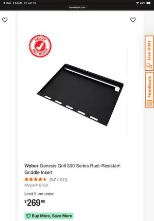 Weber Griddle Insert 1