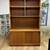Teak Veneer Large Bookcase. 4 Open Shelves & Cabinet. 1 thumbnail