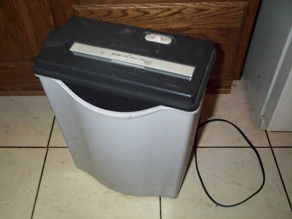 PAPER SHREDDER Sentinel MX50B Shread Paper Garbage Can Pale Bucket 1