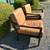Genuine Brown Leather Wood Frame Armchairs Pair of 2 Accent Armchair 16 thumbnail