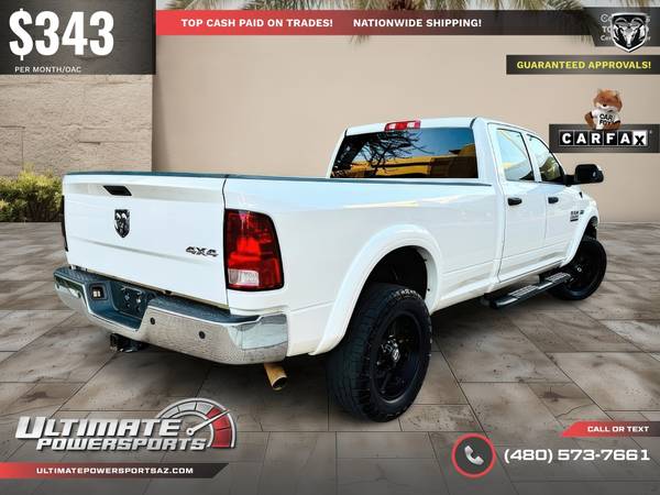 $343/mes - CAMIÓN DODGE RAM 3500 4X4 DE LARGA CABINA, V8 HEMI 6.4L, AÑO 2017, FINANCIAMOS - $23.495 (LLAME AL (480) 573-7661, ULTIMATE POWERSPORTS)63469901917187122