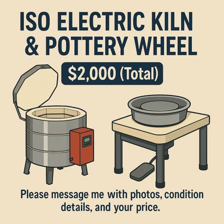Wanted: Electric Kiln & Pottery Wheel 1