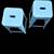 Stools Bar Counter Industrial stackable robin blue set two pair 4 thumbnail
