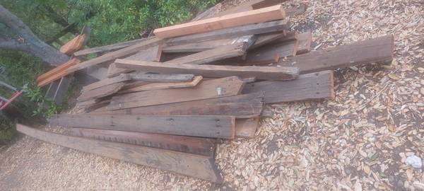 Used heart redwood decking 1