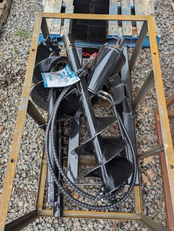 Mower King Skid Steer Post Hole Digger 3 Bits 1