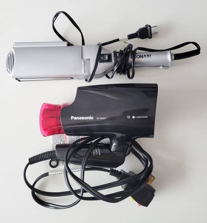 Panasonic Hair Dryer and Conair Ceramic Straightener 1
