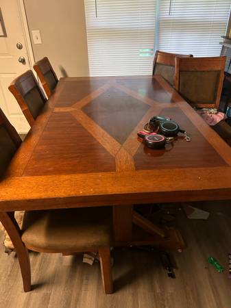 Solid wood table and 5 chairs 1