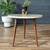 Mid-Century Modern Walnut Tripod Side Table w/ Crema Marfil Marble,c.1 4 thumbnail