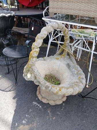 concrete basket planter 1