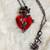 Red Heart and Black Rose Necklace 5 thumbnail
