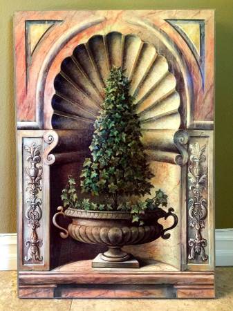 2 X 3 ft. painted canvas lithograph. Ivy Alfresco Floral 1