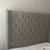 Queen Headboard with Frame /Tall Tufted Soft Gray 5 thumbnail