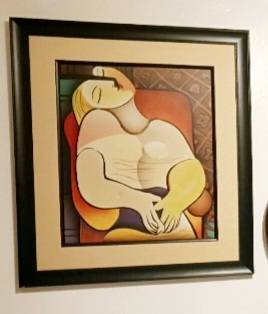 Cubist Portrait of a Woman" by C. Ryan 1