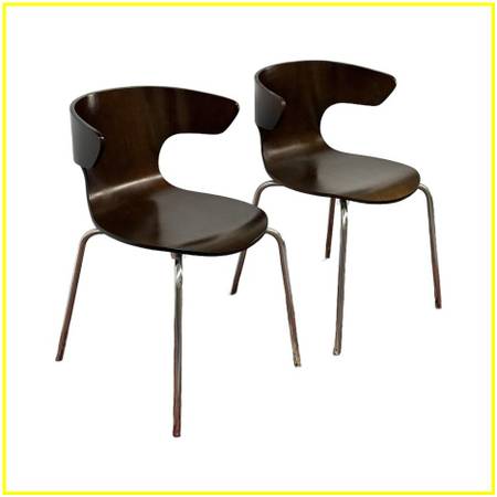 West Elm Mod Wrap Dining Chairs, Pair 1