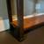Console table solid wood, metal with leather accents 3 thumbnail