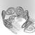 NWT Anthropologie Silver Spiral Cuff Bracelet 6 thumbnail