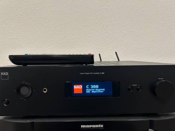 NAD C388 Stereo Hybrid Digital DAC Amplifier with BluOS module 1