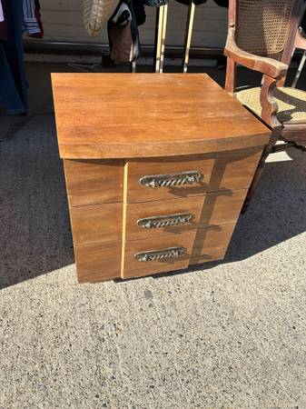 Ramseur 3 drawer nightstand, see matching dresser chest of drawers 1