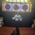 26.5" Vintage Monkey & Palm Tree Lamp W/Tiffany Style Shade 1 thumbnail
