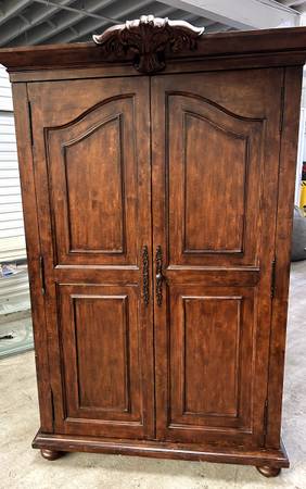 Solid Wood Armoire / Wardrobe Cabinet with Shelves & Drawers 1