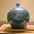 Crate & Barrel Blue Luster Vase 7 thumbnail