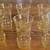 6 Amber Depression Glass Tumblers With Etched Flowers 2 thumbnail