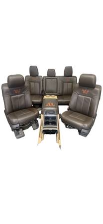 2015 FORD F250 KING RANCH Leather Crew Cab Seat Set Seats Power 2016 1