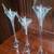 Vintage 1980's Hand Blown Elegant Glass Calla Lily Bud Vase Set of 3 5 thumbnail