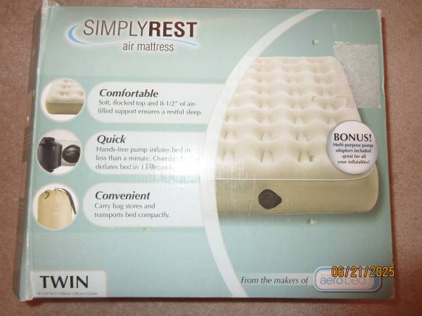 Aerobed Inflatable twin bed 1