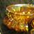 Indiana Iridescent Gold Carnival Glass Punch Bowl And 12 Cups 4 thumbnail